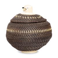 Baleen Basket, with Polar Bear Finial