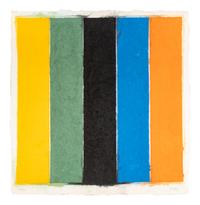 Colored Paper Image XIII (Yellow Green Black Blue Orange)