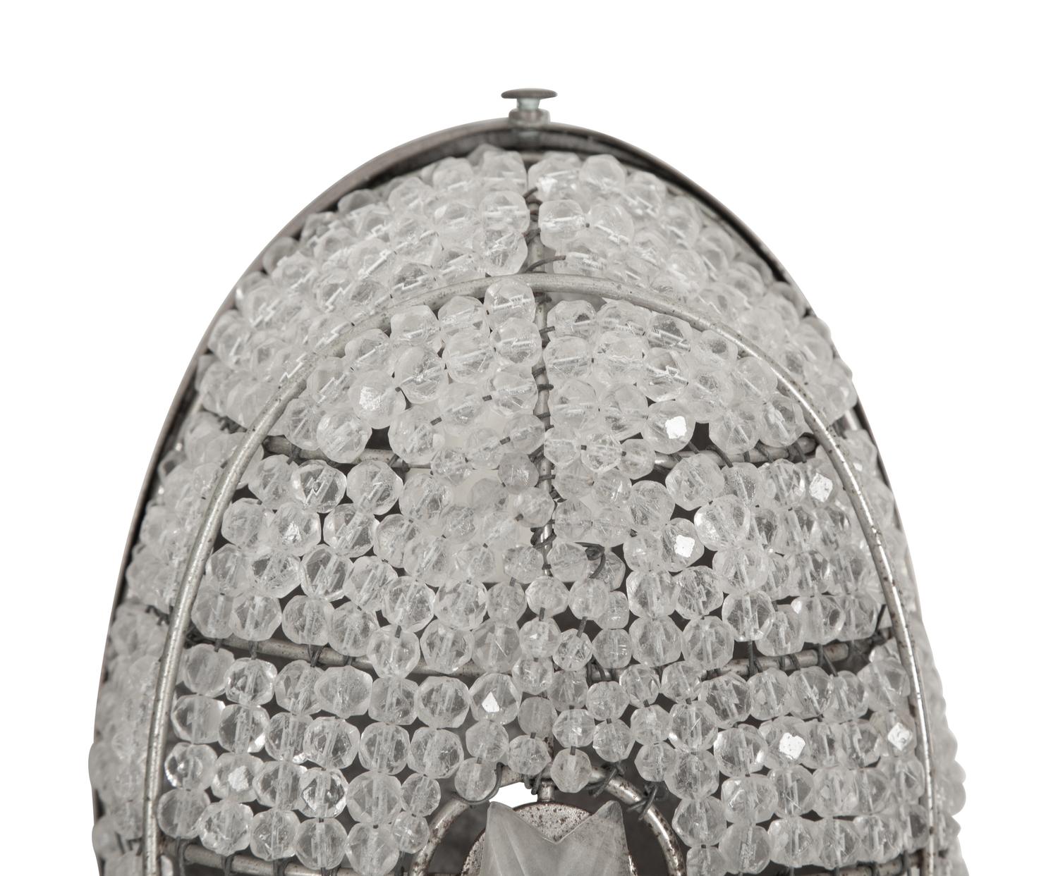Four Regency Style Beaded Oval Wall Sconces