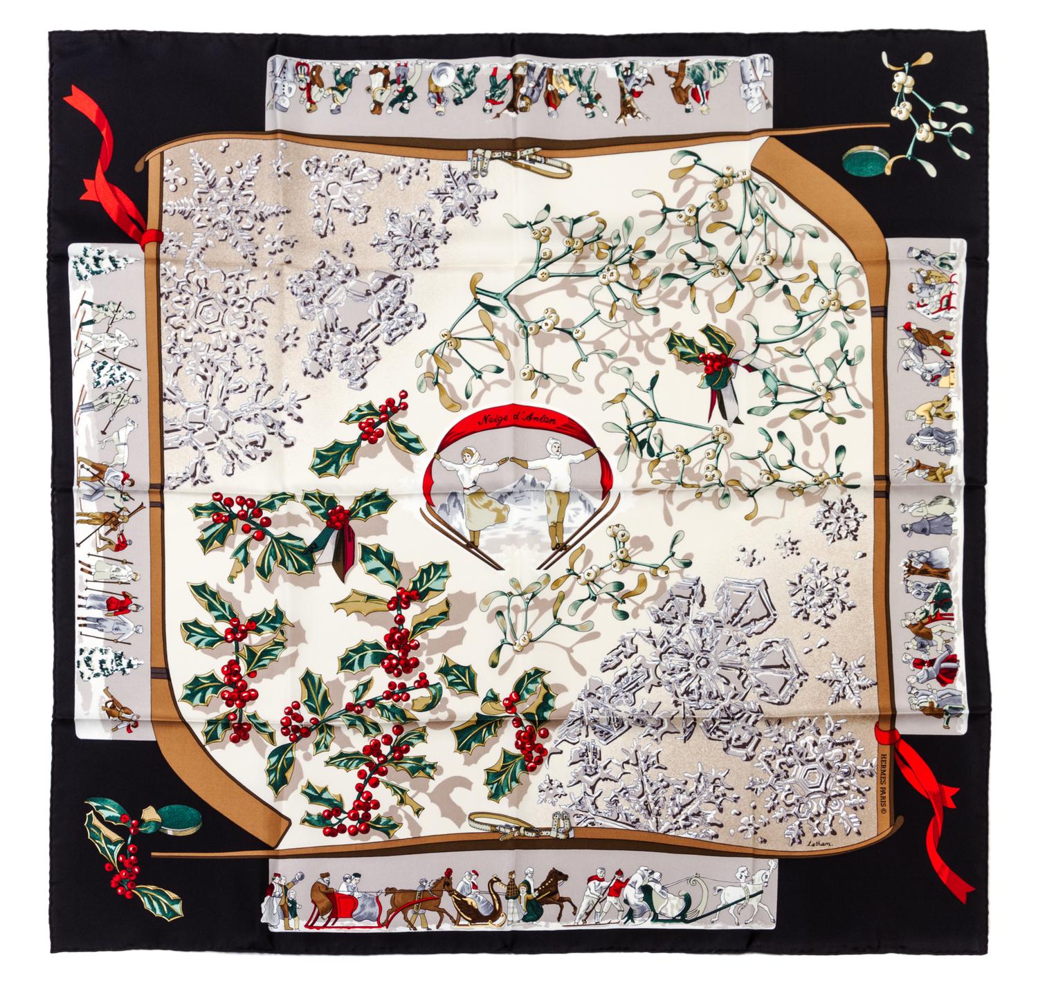 An Hermes Silk Scarf, 35 x 35 inches.