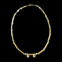 A Chimu Gold Alloy and Shell Necklace