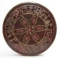A Lacquered Circular Box and Cover. Diameter 16 inches.