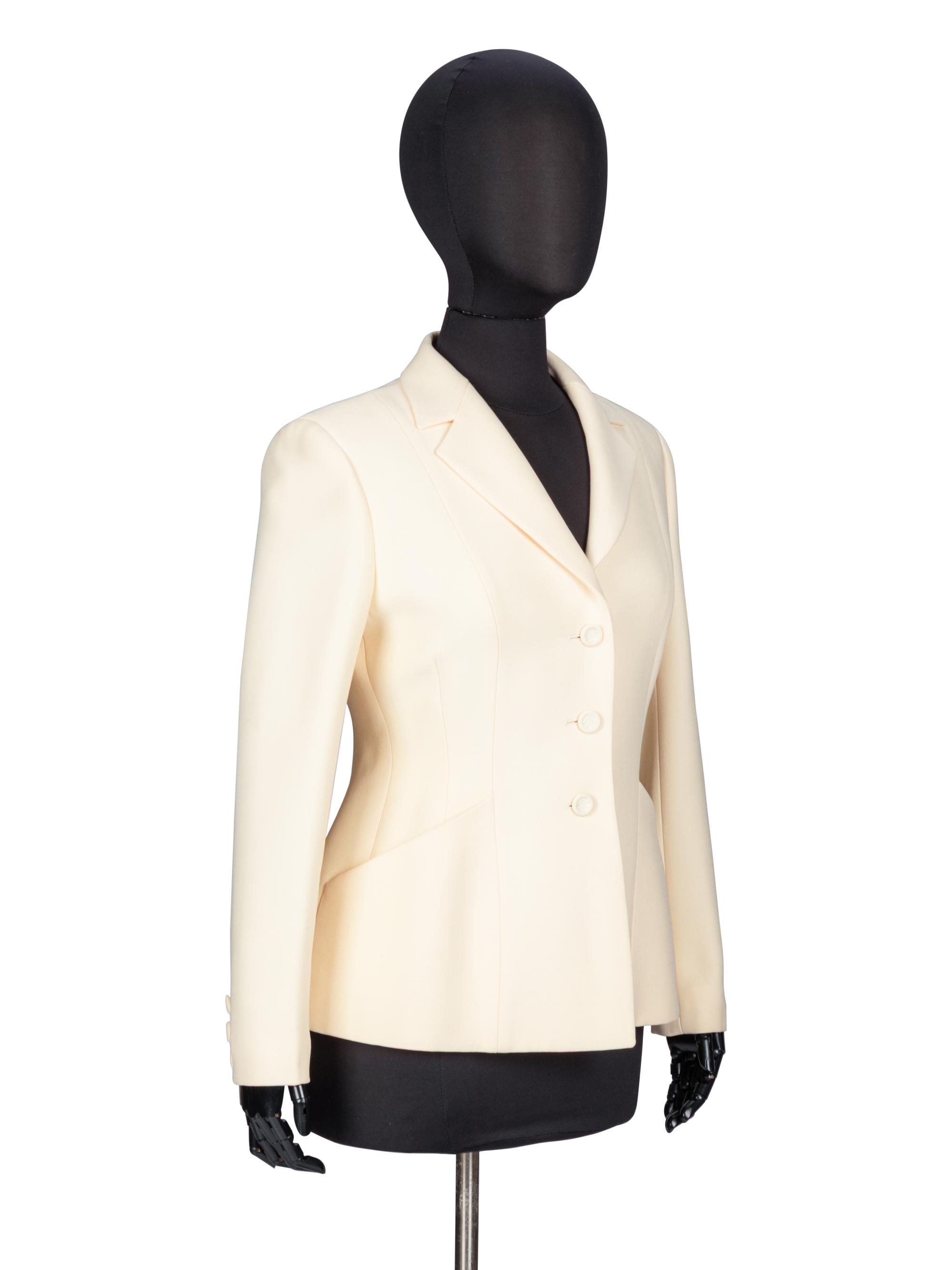 Christian Dior, Cream Tailored 'Bar' Jacket