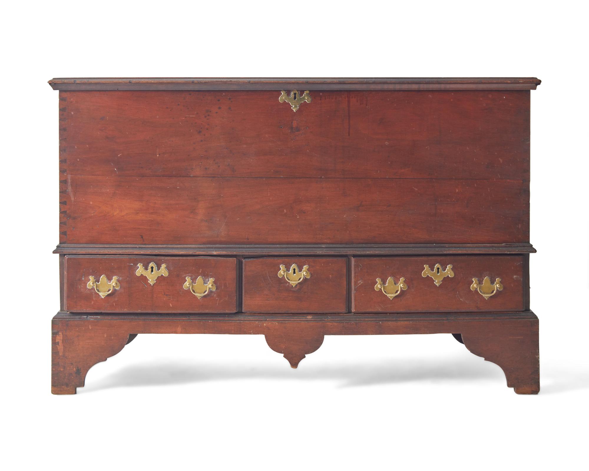 A Chippendale Walnut Blanket Chest Over Drawers, Southeastern Pennsylvania, Circa 1770