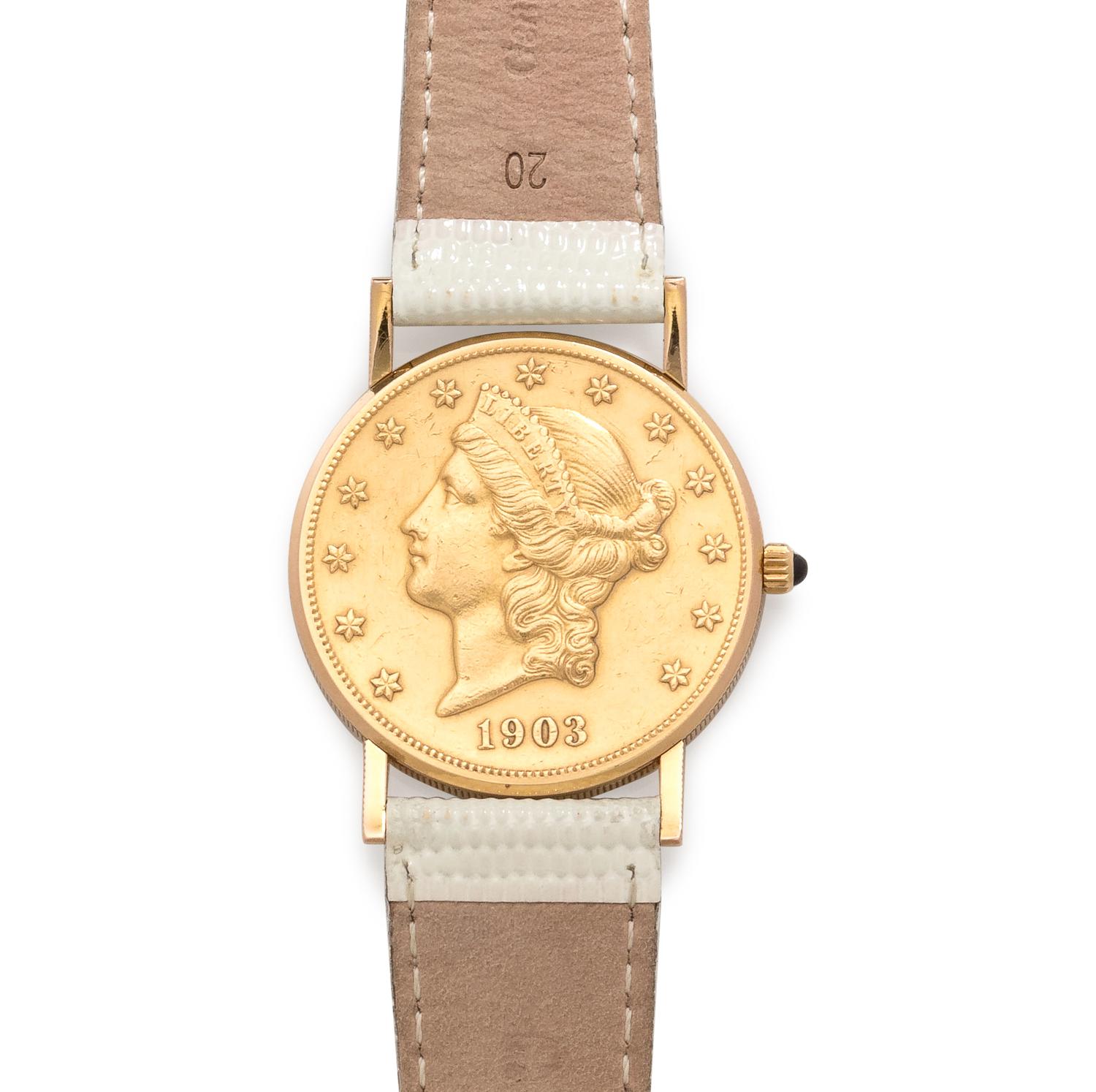 Corum, 18K Yellow Gold and US $20 Gold Coin Wristwatch