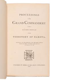 [DAKOTAS - KNIGHTS TEMPLAR]. 8 volumes of proceedings of the Knights Templar and Masons.