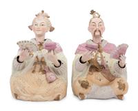 A Pair of German Porcelain “Nodder” Figures