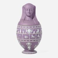 A Wedgwood Lilac Dip Jasperware Canopic Jar UK, mid-19th century