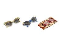 Three Pairs of Elsa Schiaparelli "Cabana" Glasses, 1950s