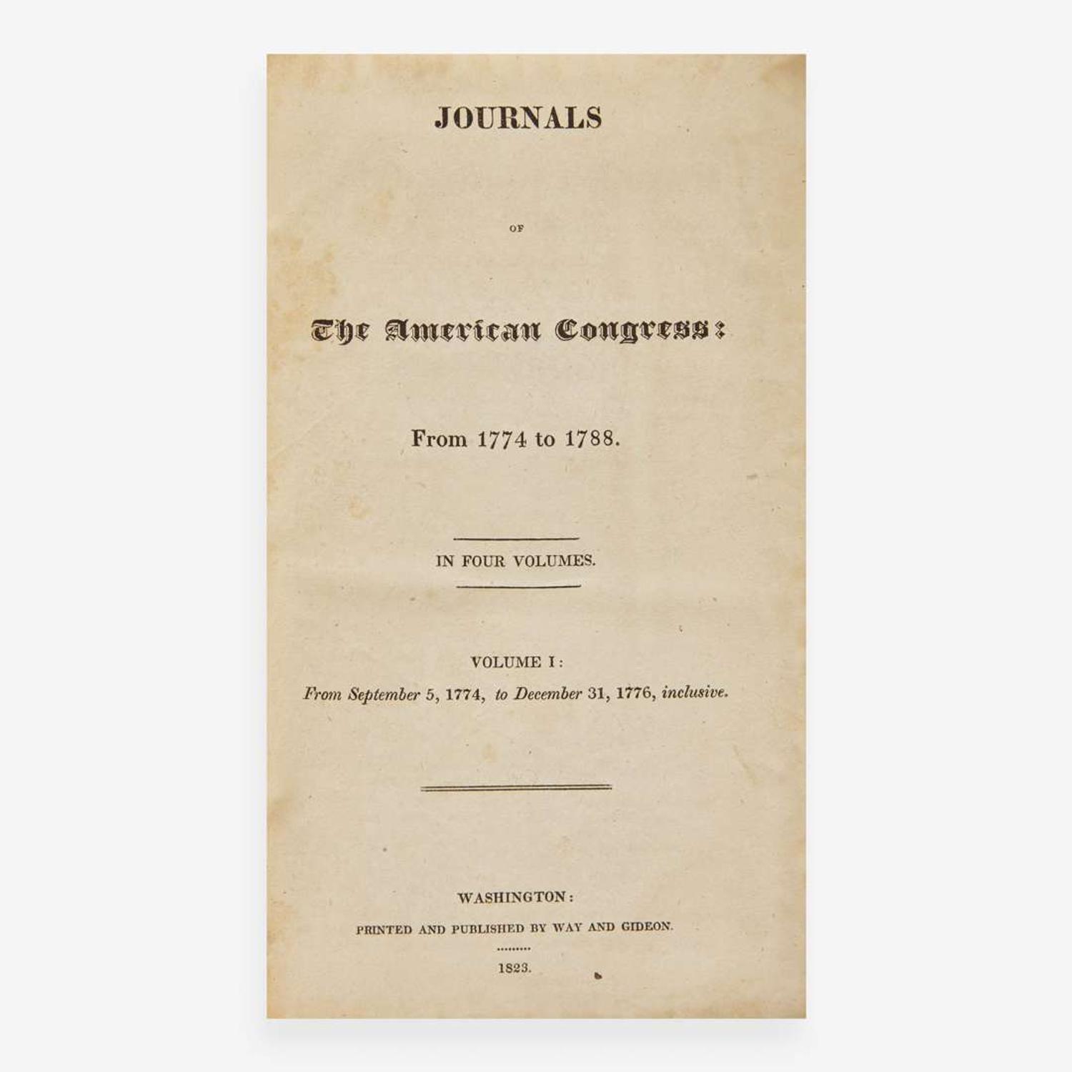 [Americana] Journals of The American Congress: From 1774 to 1788