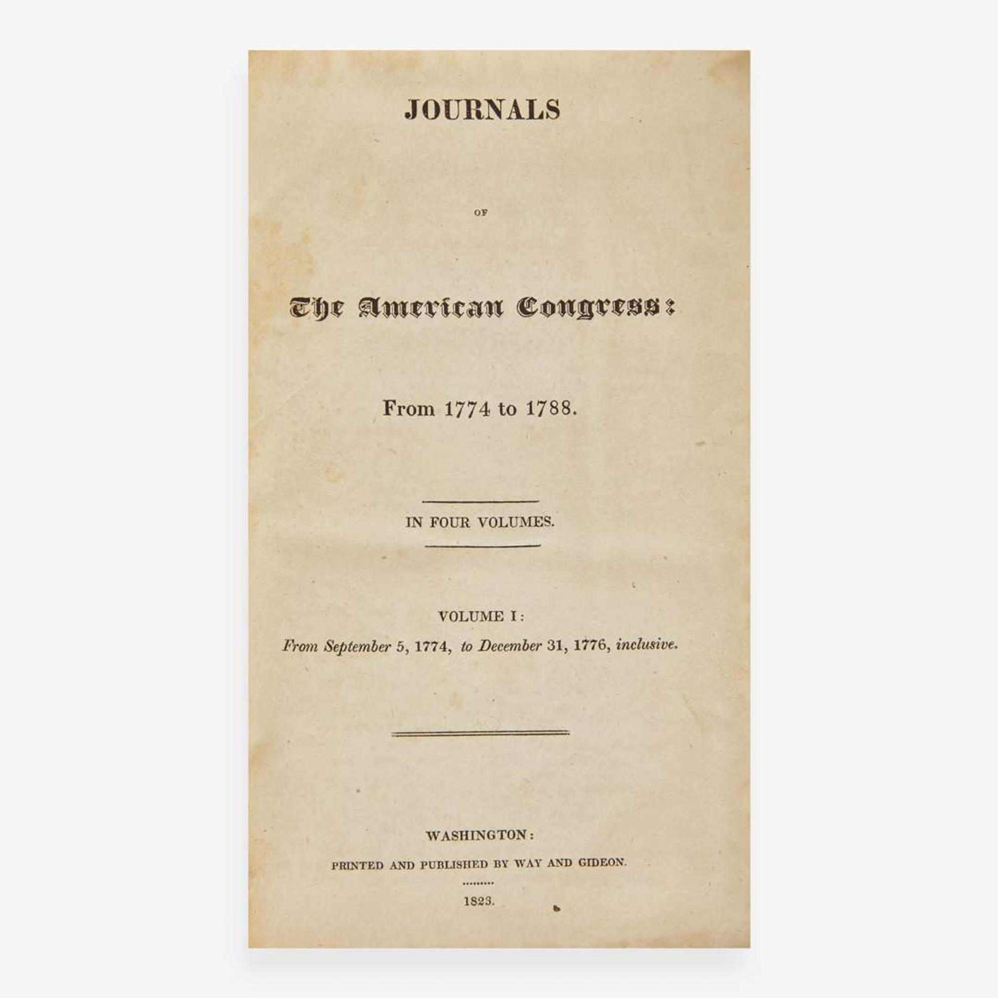 [Americana] Journals of The American Congress: From 1774 to 1788