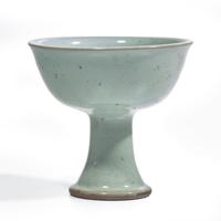 A Chinese Junyao style Purple-Splashed Blue Glazed Stem Cup