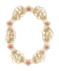 BUCCELLATI, BICOLOR GOLD AND CORAL 'OLYMPIA' NECKLACE