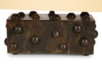 A Blackman Cruz Studded Bronze Table Lamp