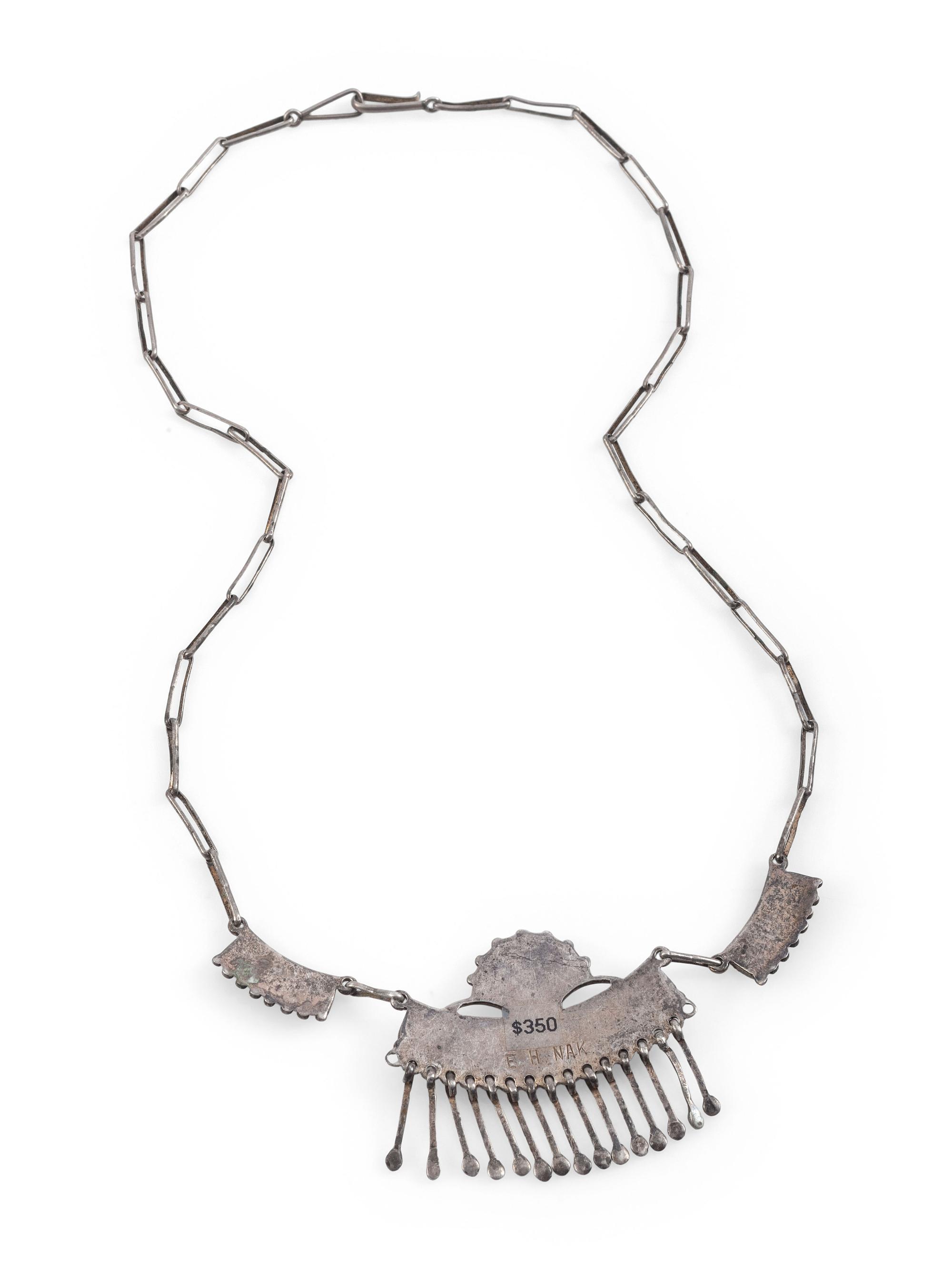 Zuni Silver and Petit Point Turquoise Necklace
