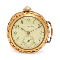 TIFFANY & CO., 18K YELLOW GOLD OPEN FACE POCKET WATCH