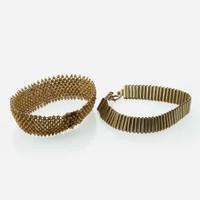 A Collection of Two 14K Yellow Gold Bracelets