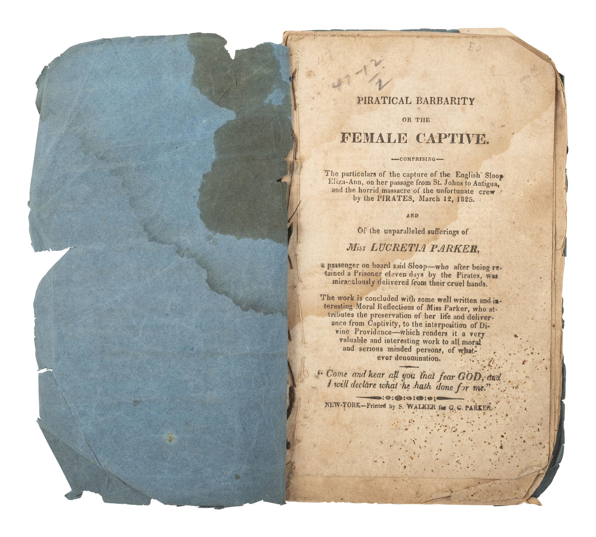 [PIRACY -- AMERICAN]. Two works relating to acts of piracy perpetrated on Americans, comprising: