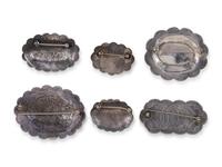 Navajo Stamped Silver Pins / Brooches