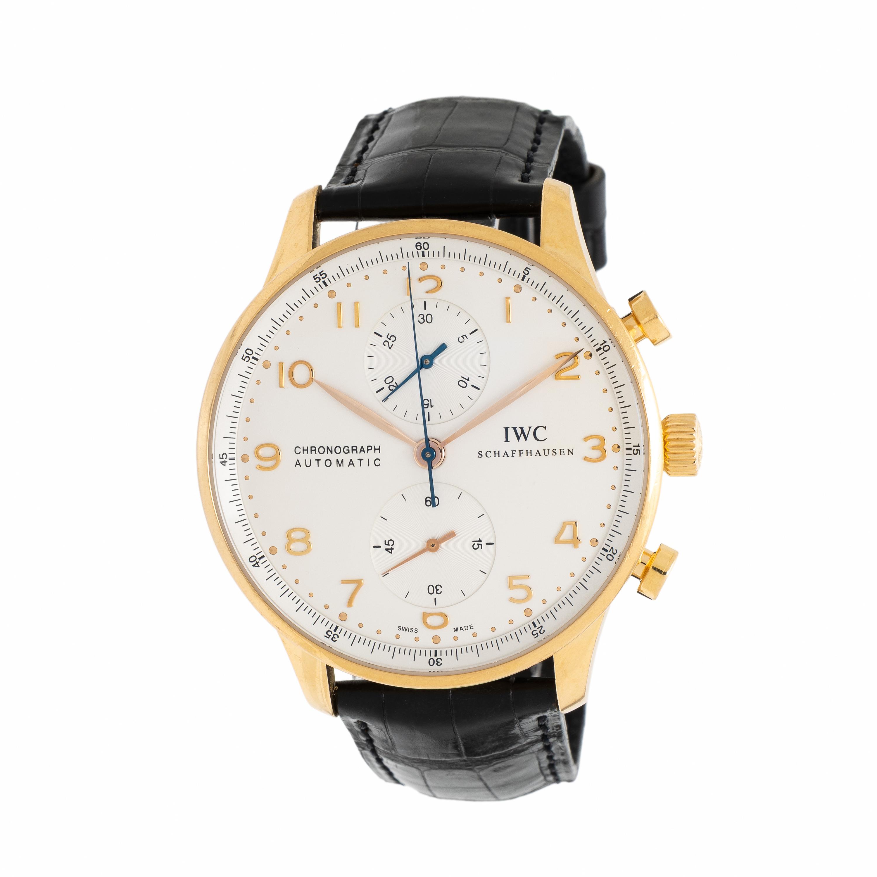 IWC, Ref. 3714, 18K Yellow Gold 'Portugieser' Chronograph Watch, with Extra Straps