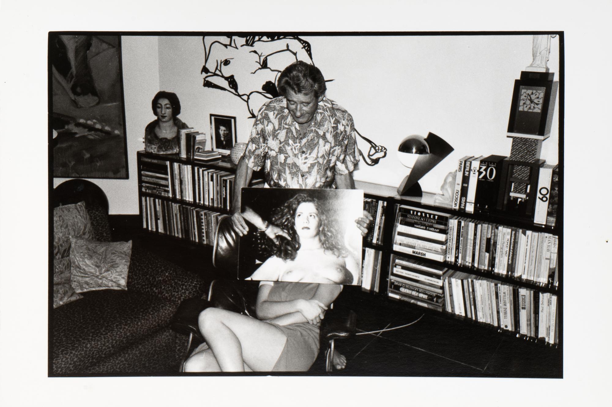 A pair of photographs ( Helmut Newton, "Gorgeous Red"; Tatiana Von Furstenberg and friends)