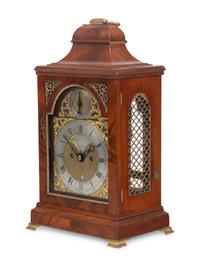 An American Brass-Mounted Mahogany Striking Table Clock