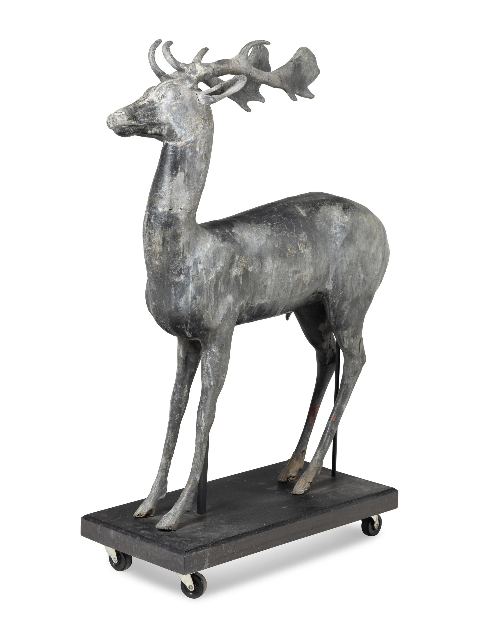 A Cast Metal Elk Figure