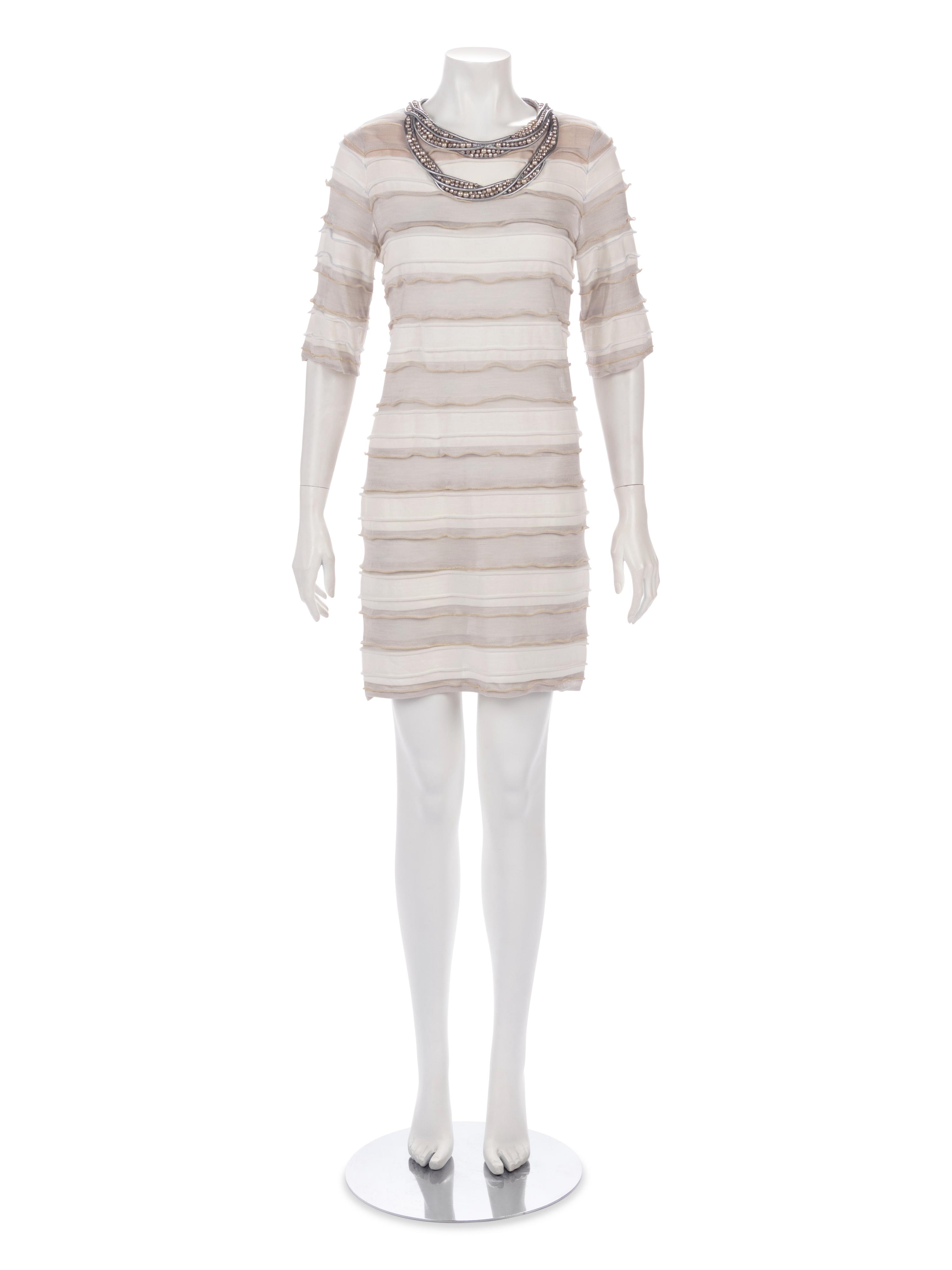 Chanel Striped Knit Dress with Embellished Neckline, Cruise 2009