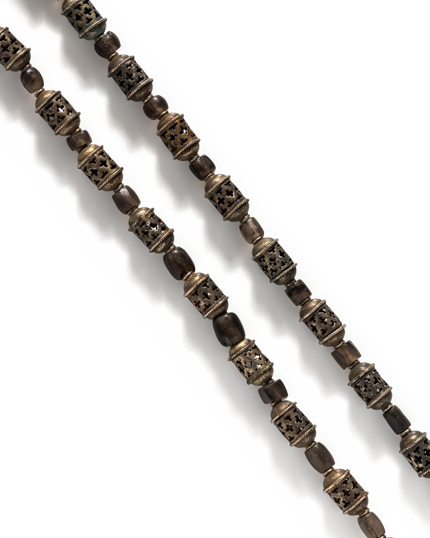 A Silver and Bead Necklace
