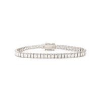 Diamond and Platinum Line Bracelet
