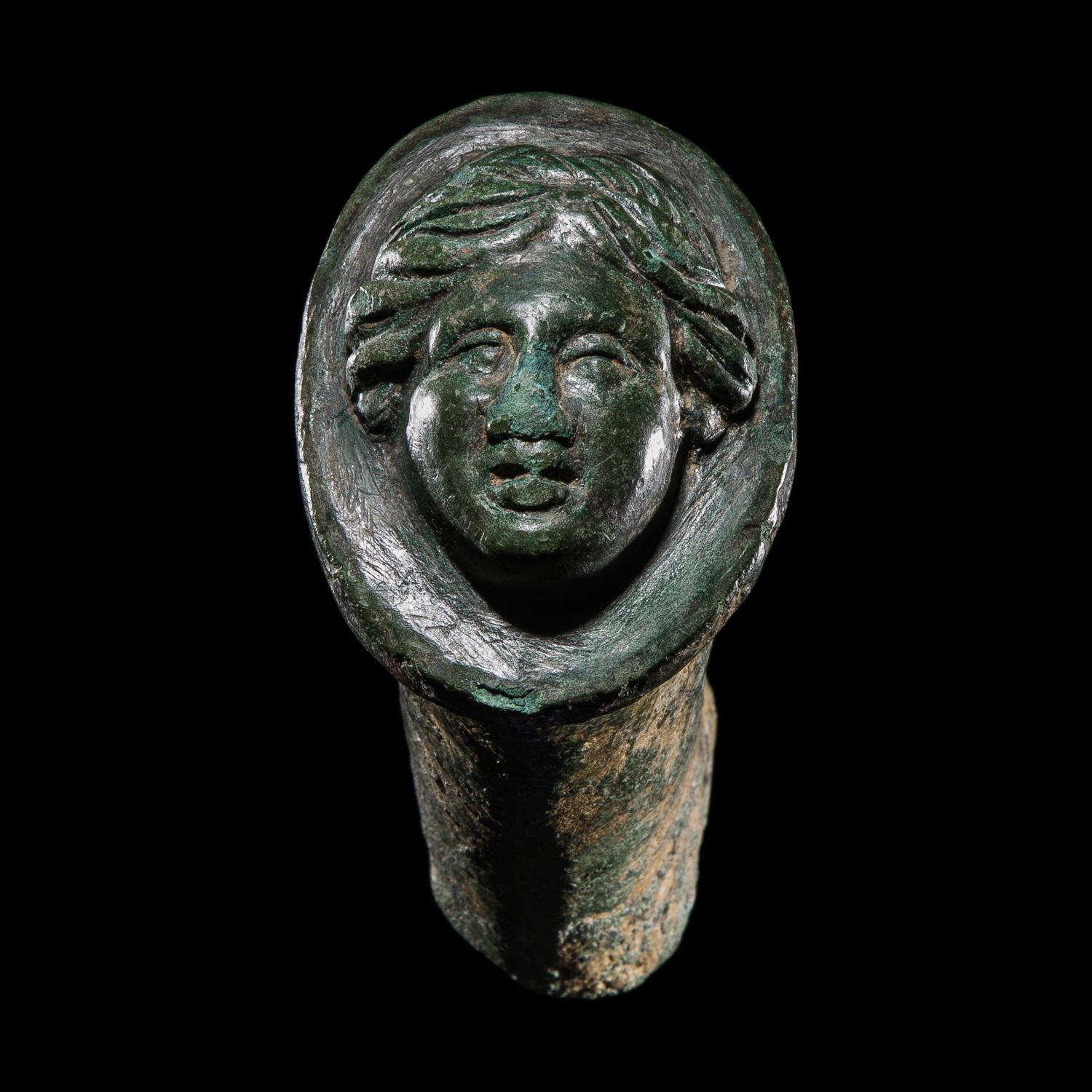 A Roman Bronze Sword Hilt