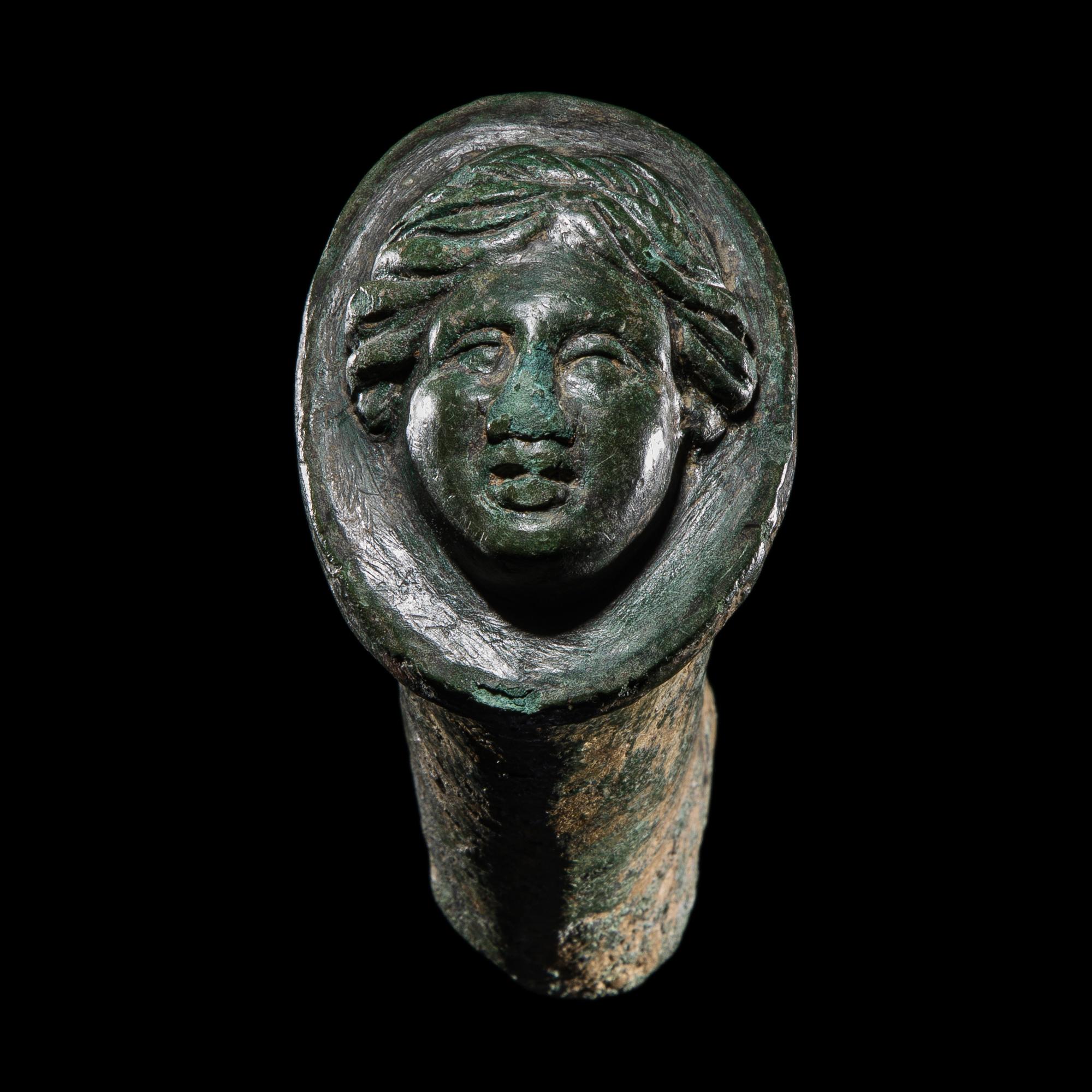 A Roman Bronze Sword Hilt