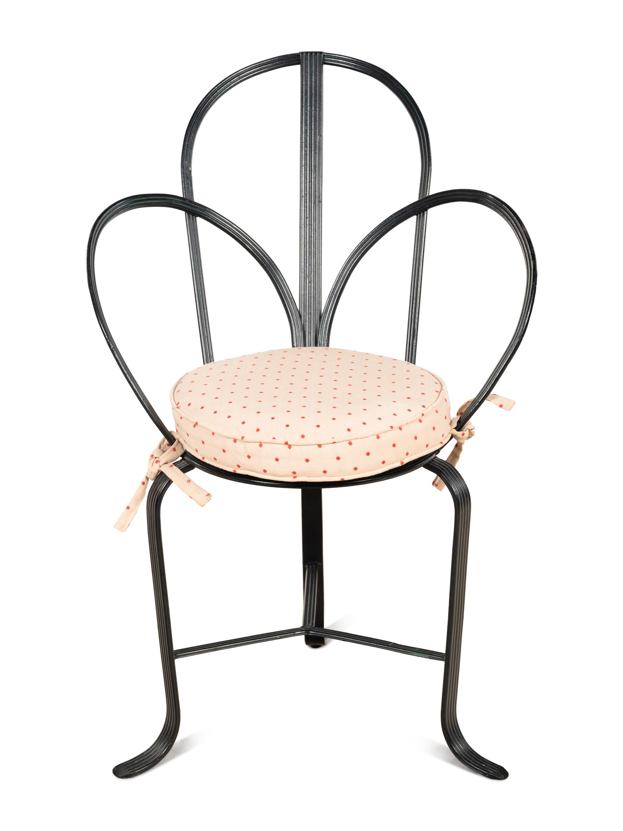 A Set of Four Steel Café Chairs
