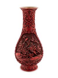 A Chinese Red Lacquered Vase