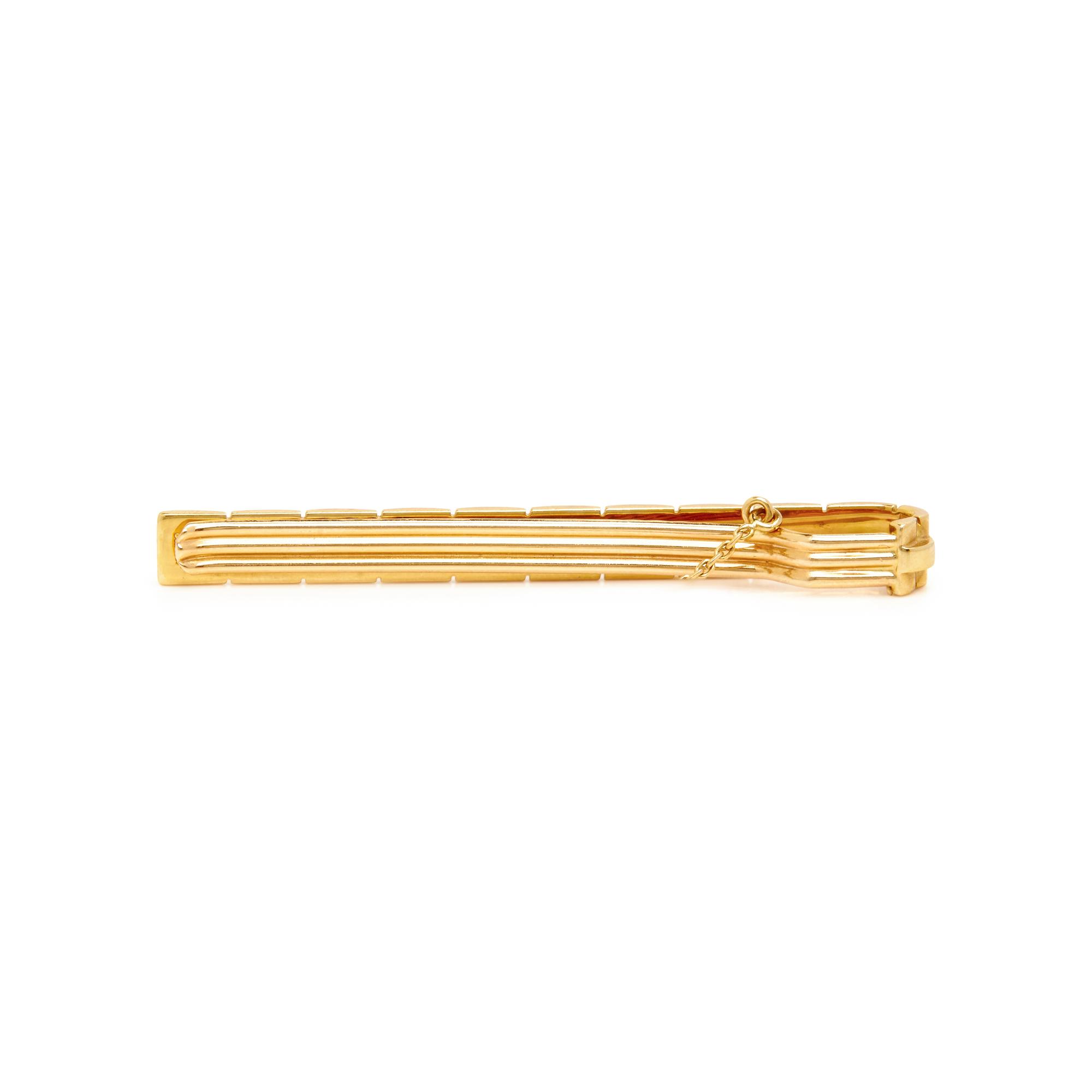 COLLECTION OF SIGNED YELLOW GOLD TIE BARS