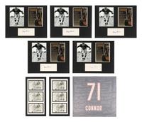 Collection Two of Personal Items from Chicago Bears and Notre Dame Legend George Connor Including Soldier Field Hall of Fame Banner and Autographs