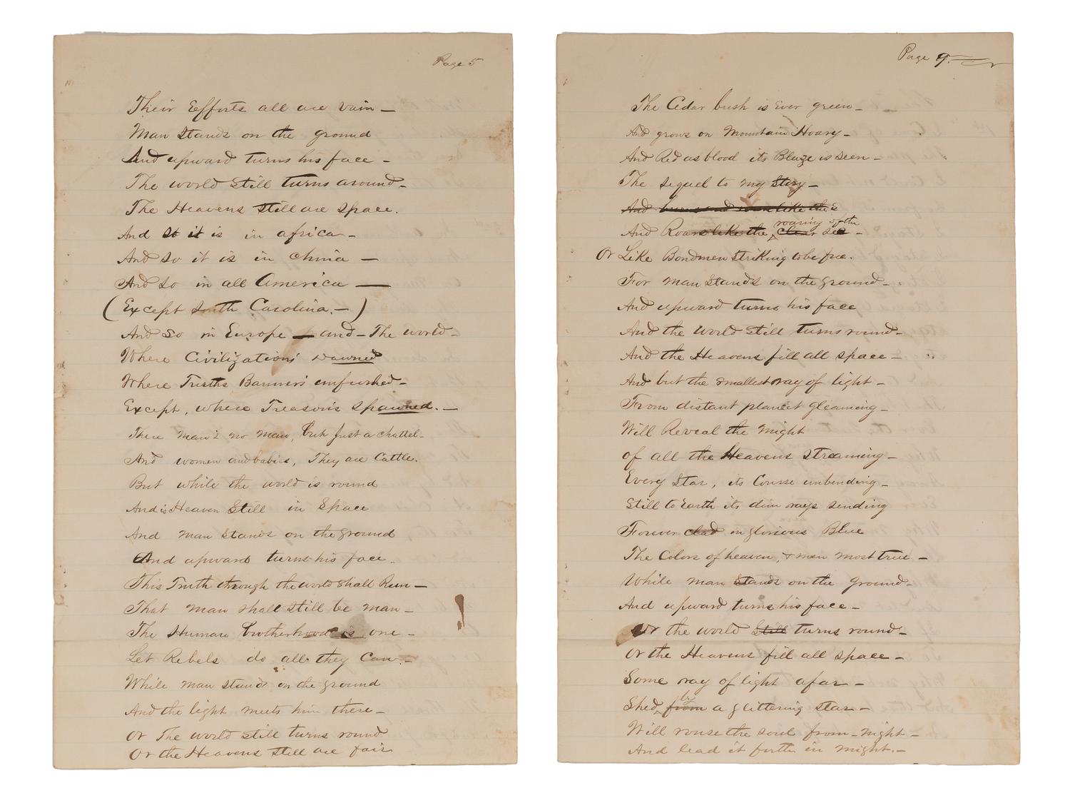 [CIVIL WAR]. "The Vision of Emet Logan The Negro Prophet of the Arkansas." 1864.