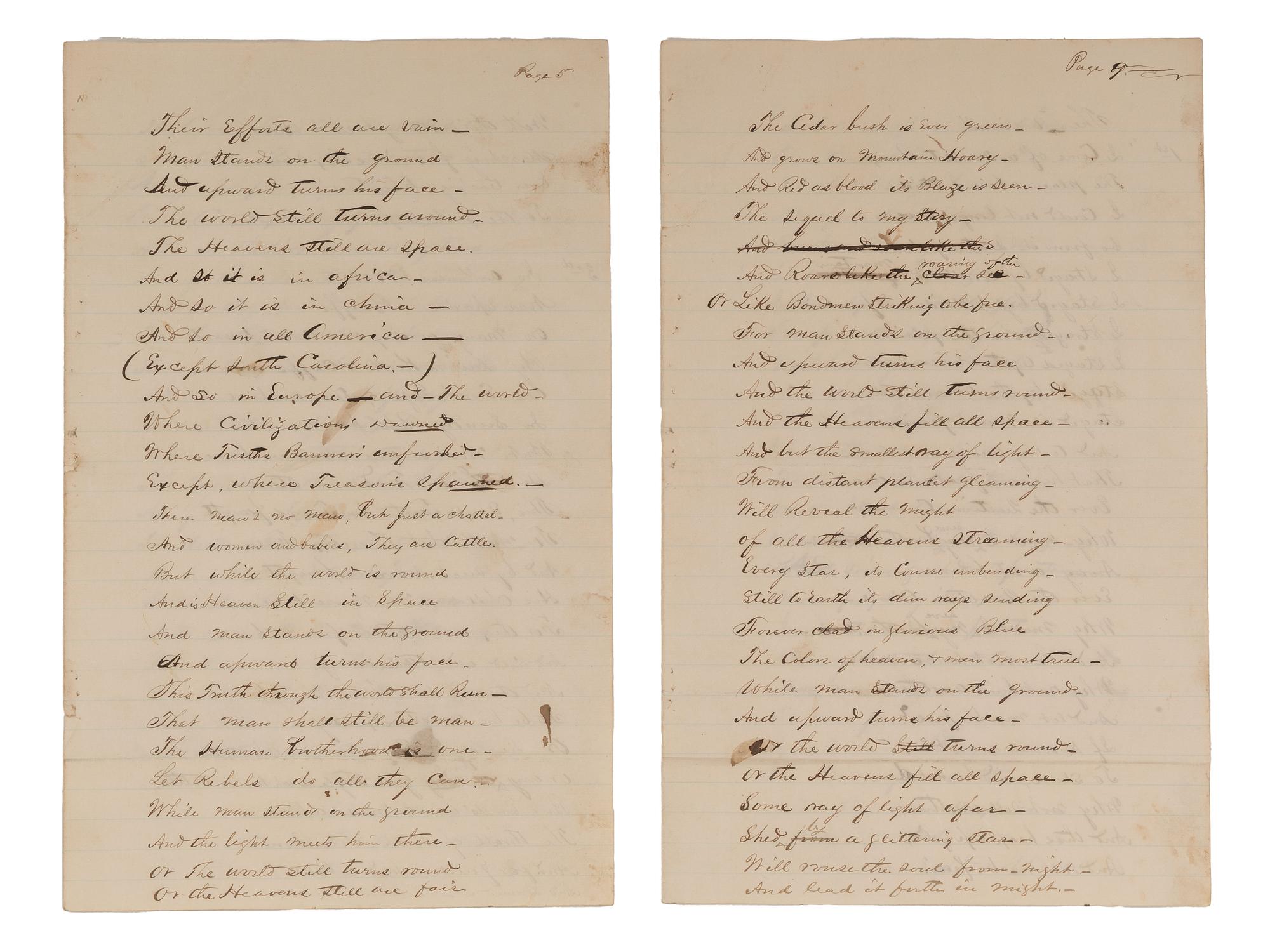 [CIVIL WAR]. "The Vision of Emet Logan The Negro Prophet of the Arkansas." 1864.