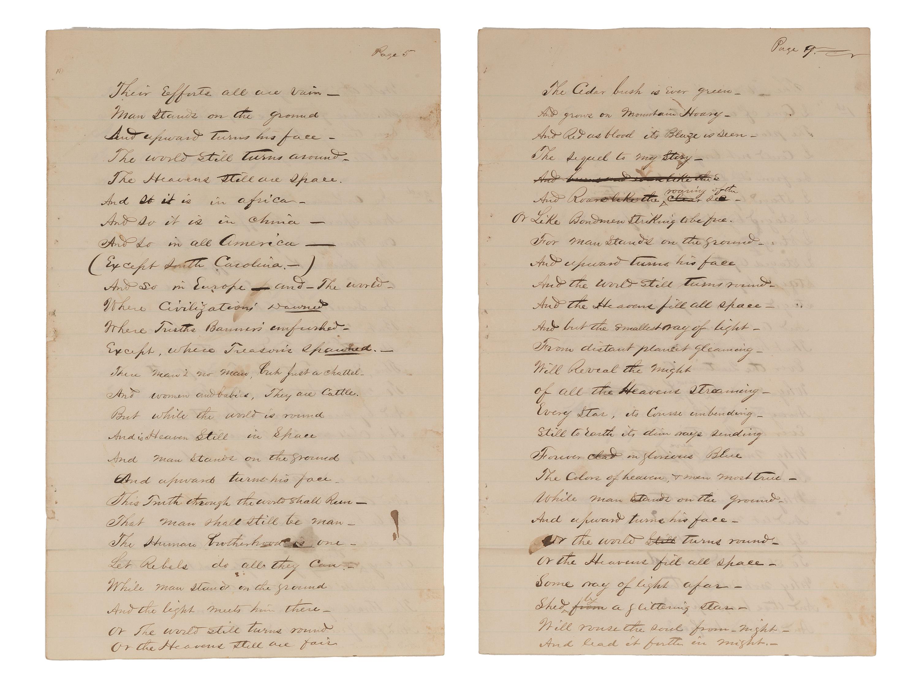 [CIVIL WAR]. "The Vision of Emet Logan The Negro Prophet of the Arkansas." 1864.