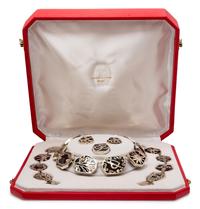 A Silver and Onyx Parure, Georgina Ward,