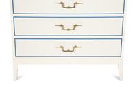 A Tommy Parzinger White Lacquer Commode