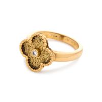 VAN CLEEF & ARPELS, YELLOW GOLD AND DIAMOND 'ALHAMBRA' RING