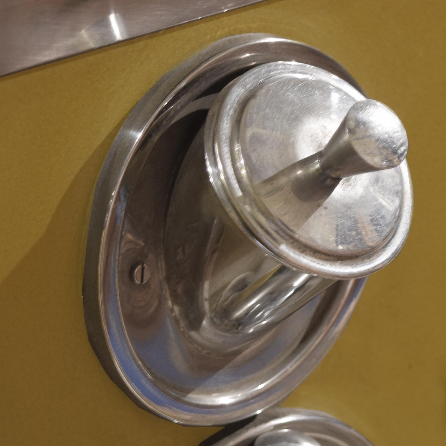 A Metal Coffee Bean Dispenser 7.5" W x 10.5" D x 25.5" H — Italy, Mid-20th Century