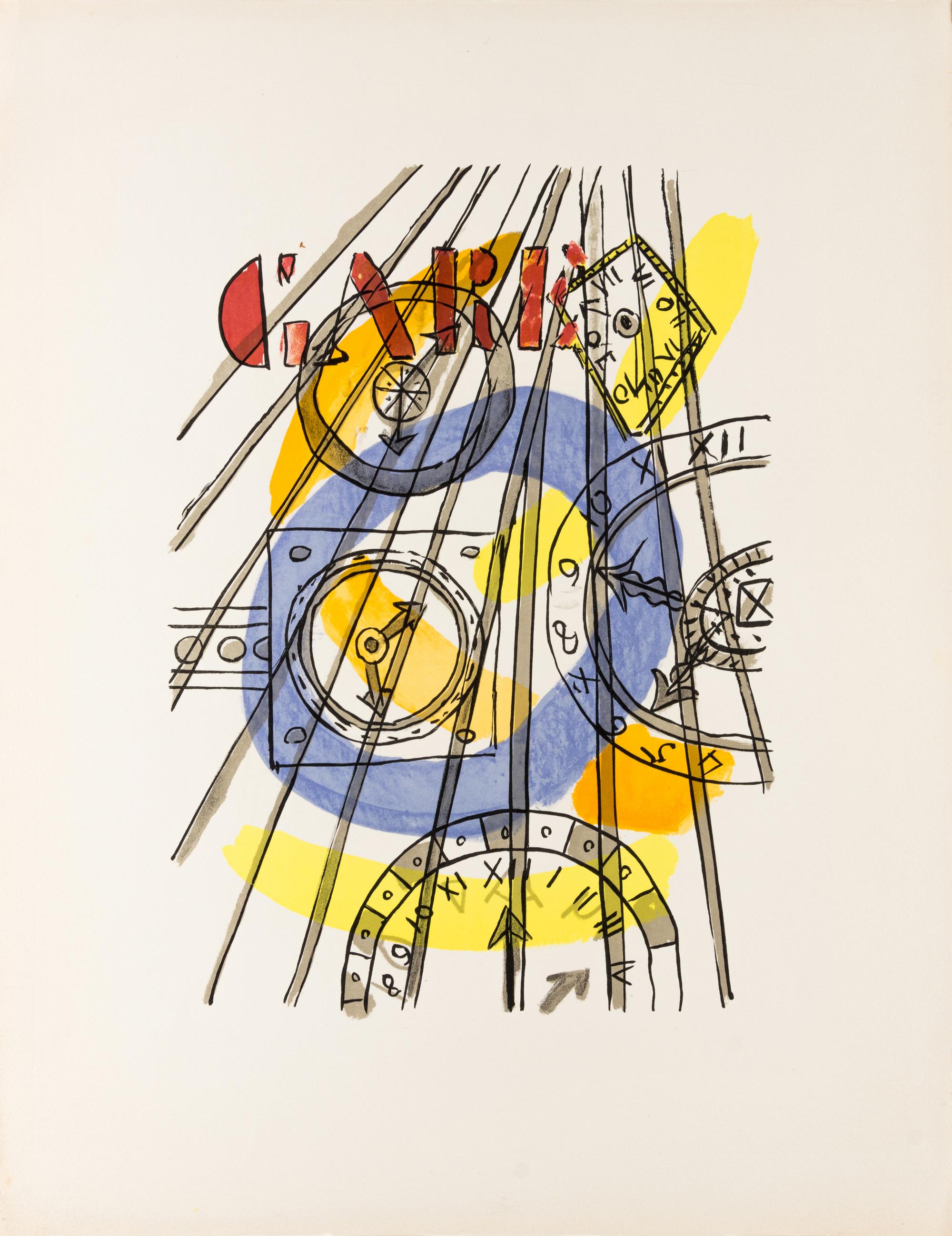 Group of four prints ( Les Deux Oiseaux, La Danseuse, and Mont de Parnasse, and Gare ), 1955-1959