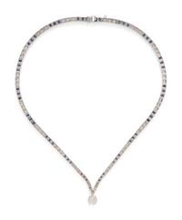 DIAMOND, SAPPHIRE AND PLATINUM NECKLACE