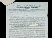 Mike Ditka's 1961 Chicago Bears Rookie NFL Player Contract Signed by Ditka, George Halas and Pete Rozelle