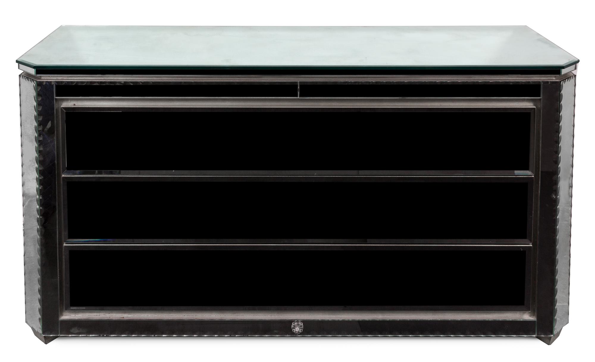 A Venetian Style Dresser Height 33 1/4 x width 65 1/4 x depth 22 inches. — 20TH CENTURY