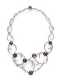 STEPHEN WEBSTER, DIAMOND, HEMATITE, AND QUARTZ 'THORN COLLAR' NECKLACE