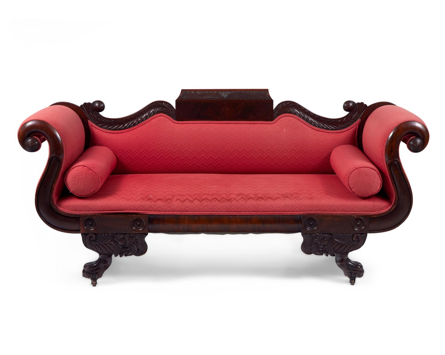 A Classical Carved Mahogany Sofa