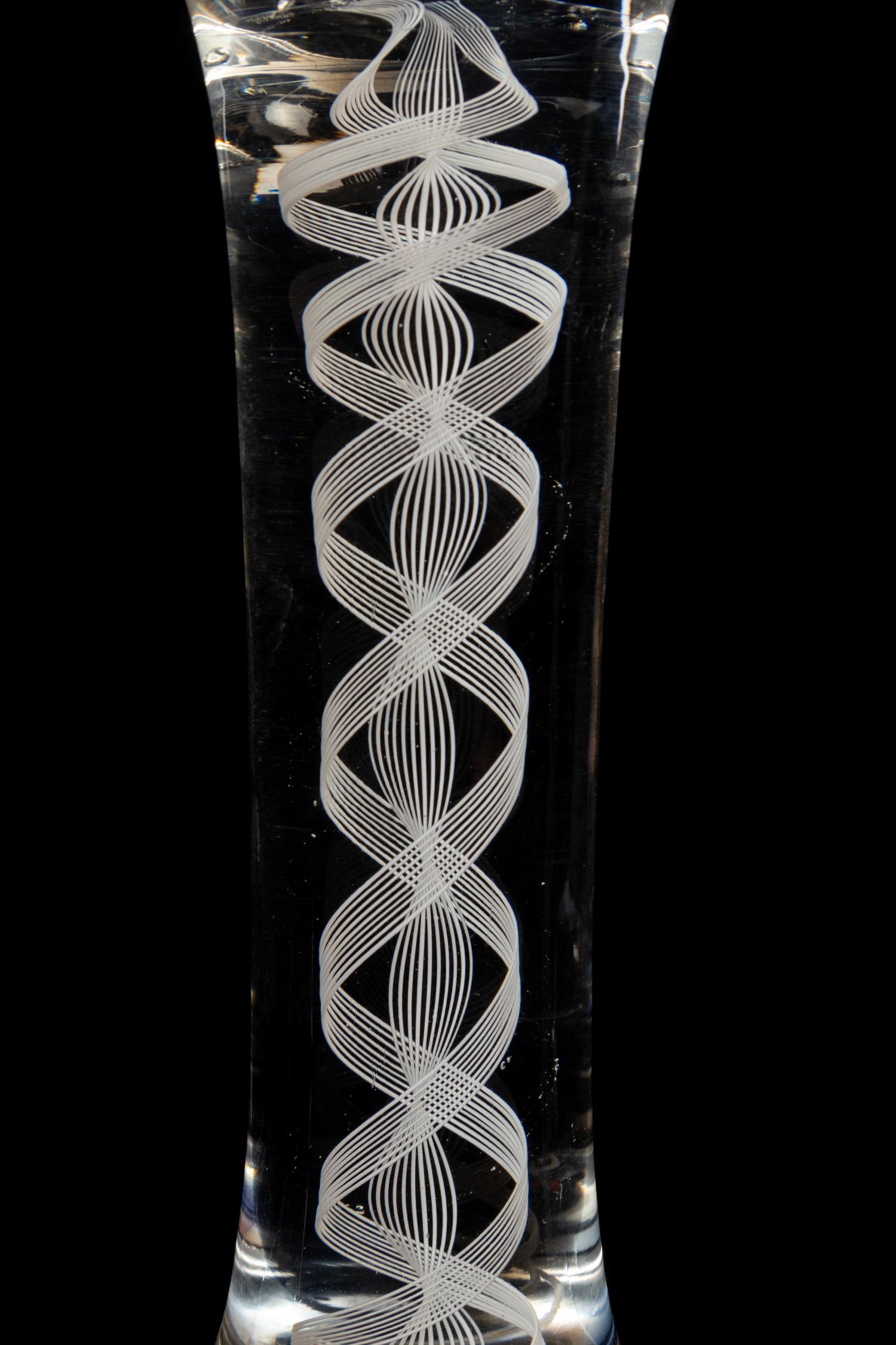A Near Pair of English Glass Presentation Goblets